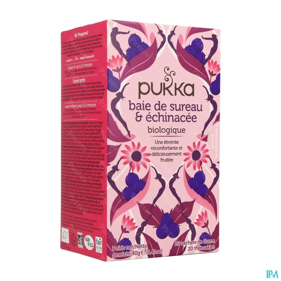 Pukka Elderberry & Echinacea Thé Bio 20 Sachets
