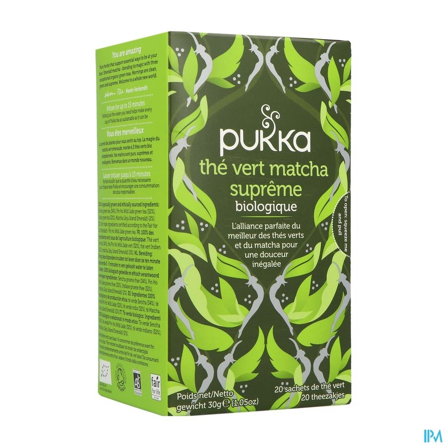 Pukka Bio Supreme Matcha Green Sach 20
