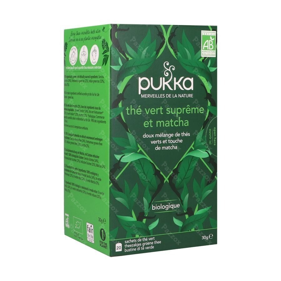 Pukka Bio Supreme Matcha Green Sach 20