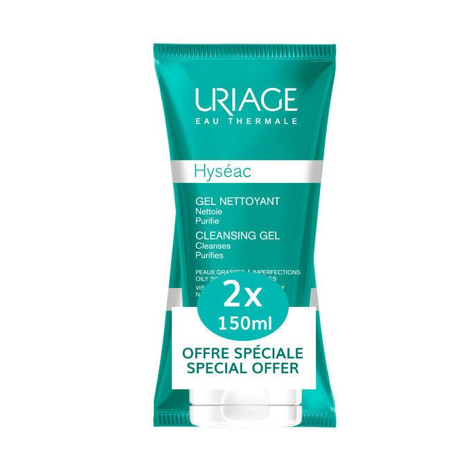 Uriage Hyseac Gel nettoyant 2x150ml Promo