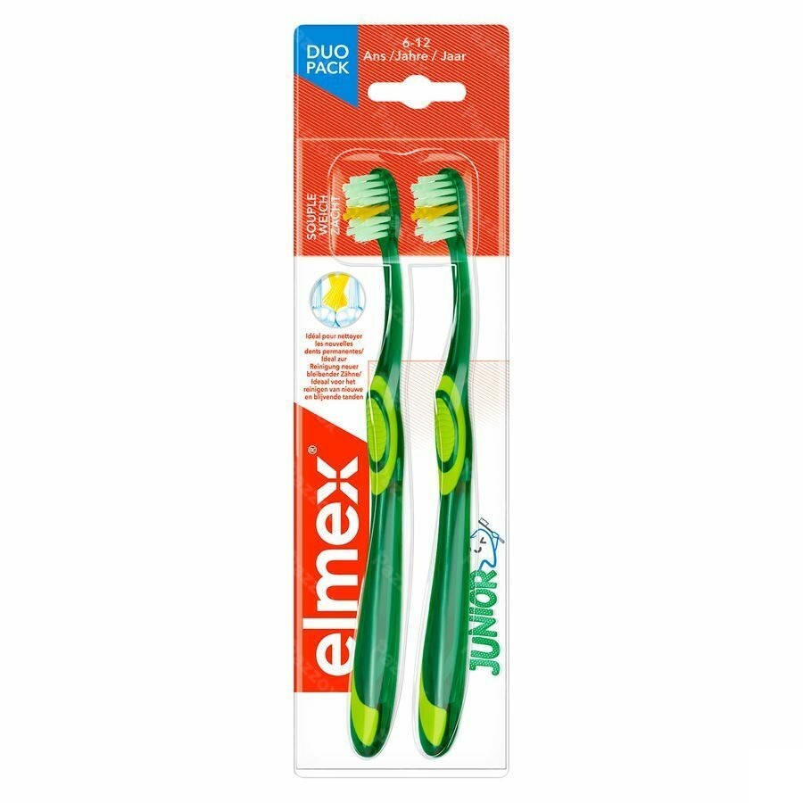 Elmex Brosse A Dents Junior Souple 6-12ans Duopack
