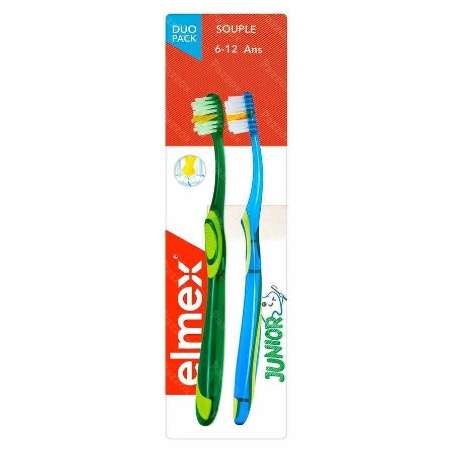 Elmex Brosse A Dents Junior Souple 6-12ans Duopack