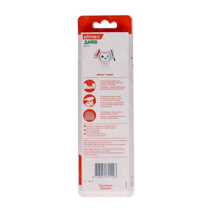 Elmex Brosse A Dents Junior Souple 6-12ans Duopack