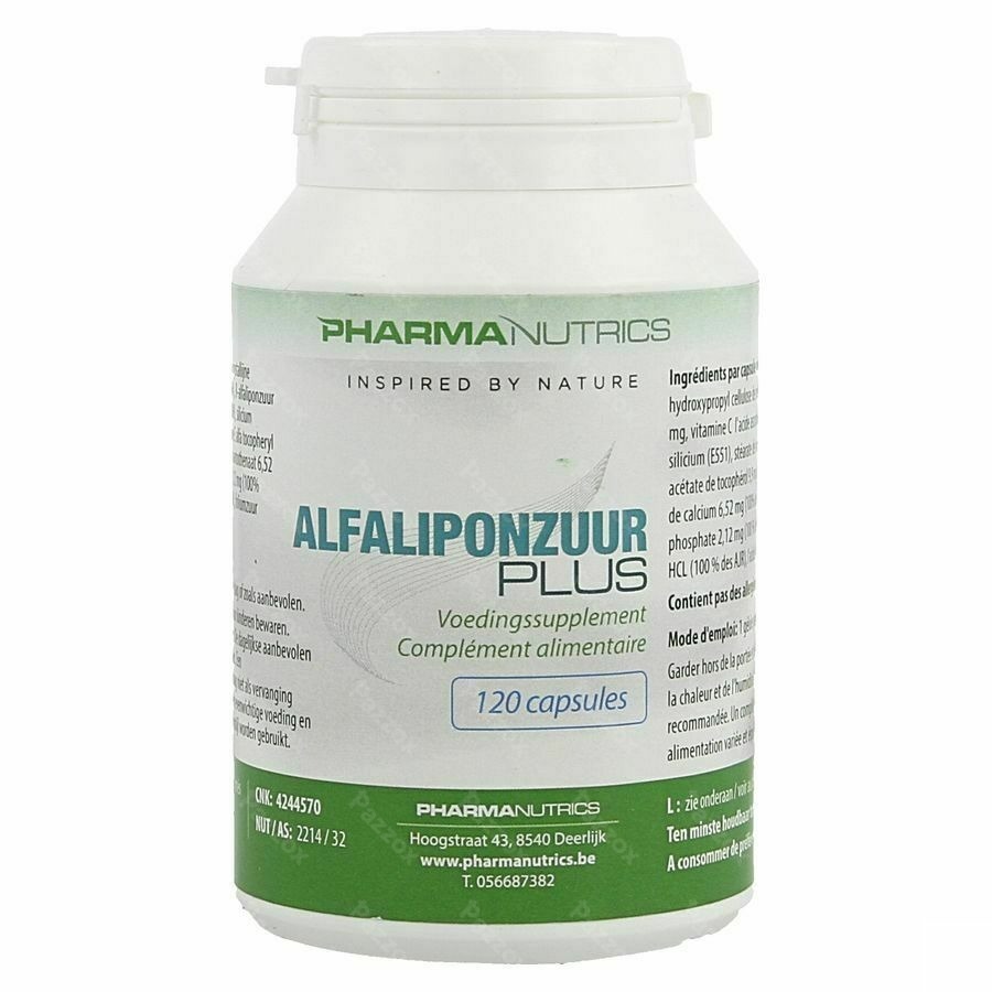 Alfaliponzuur Plus V-caps 120 Pharmanutrics