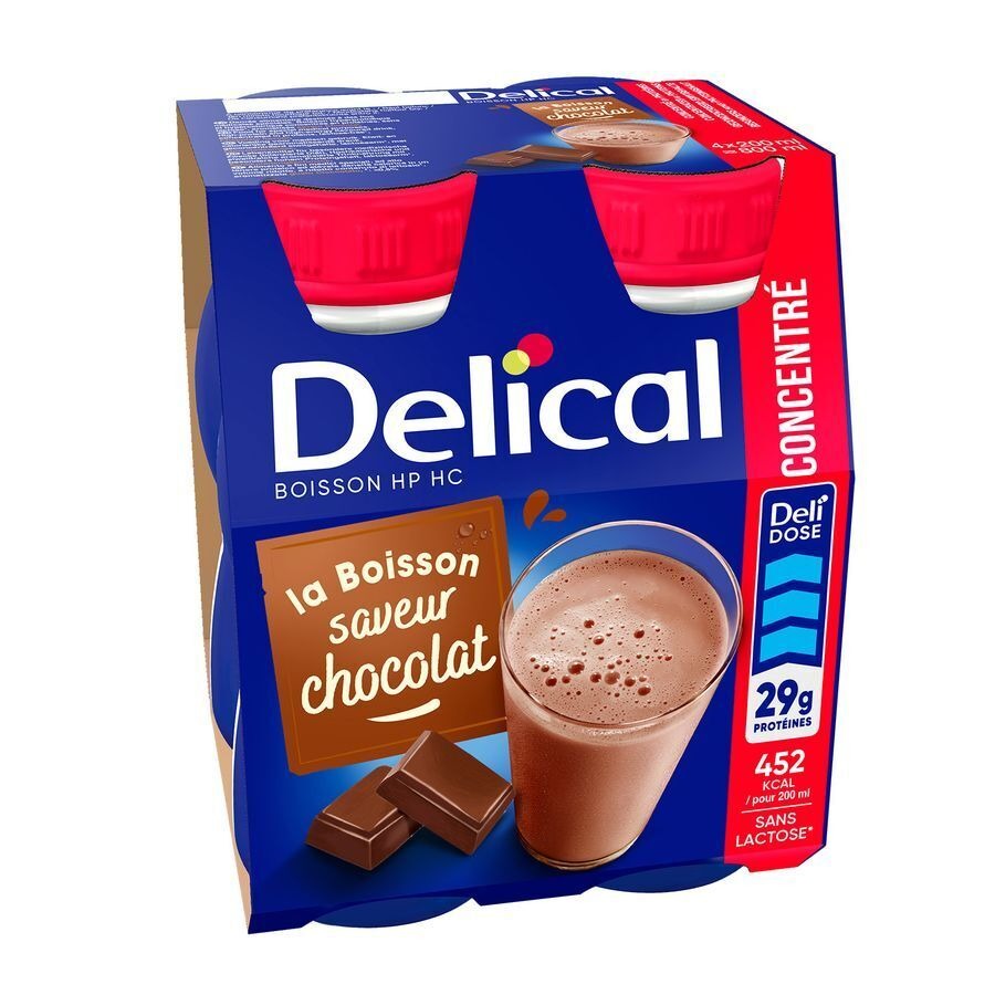 Delical Concentre Chocolat 4x200ml