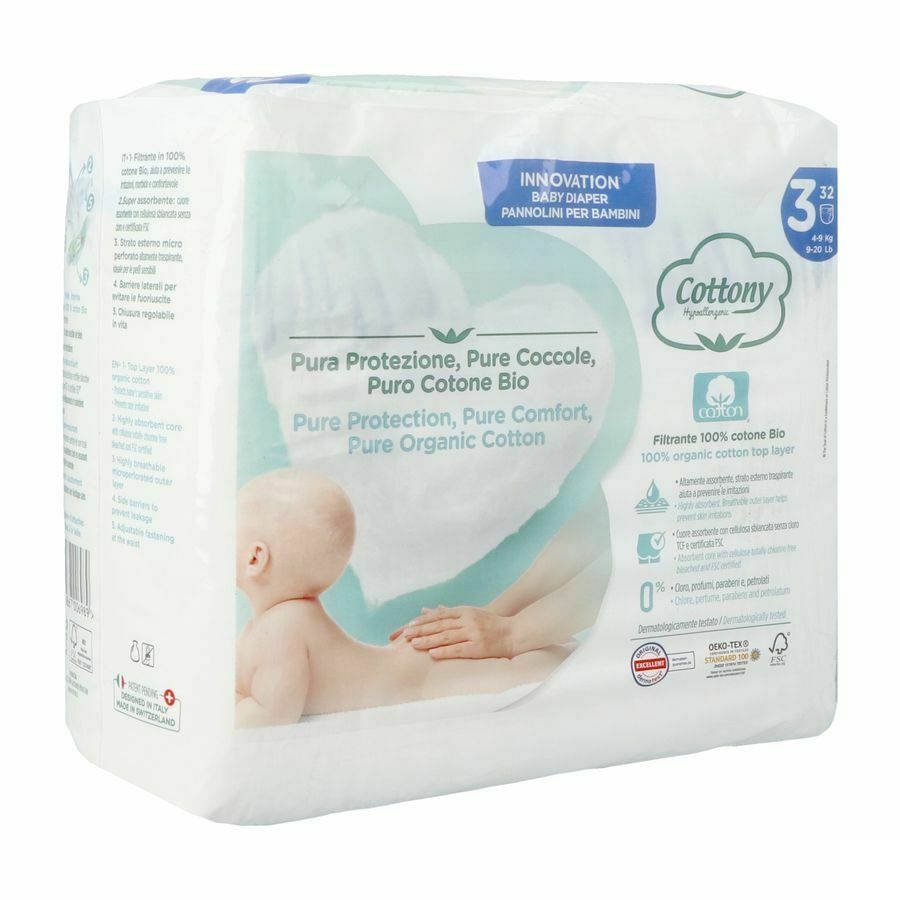 Cottony Baby Diapers Size 3 4 - 9kg 32