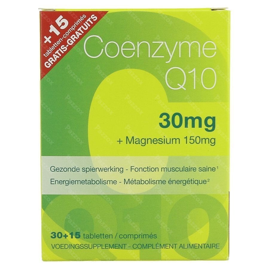 Revogan Coenzyme Q10 30mg+Magnesium 90+30Comprimés Gratuits