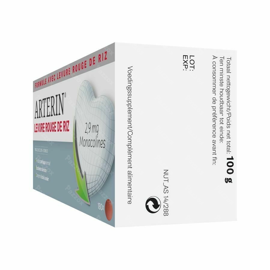 Arterin Levure Rouge Riz Comp 180