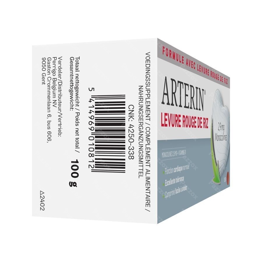 Arterin Levure Rouge Riz Comp 180