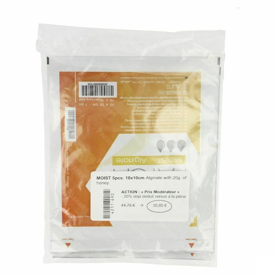 Honeypatch Moist Miel Cicatr.20g+alg.ster10x10cm 5