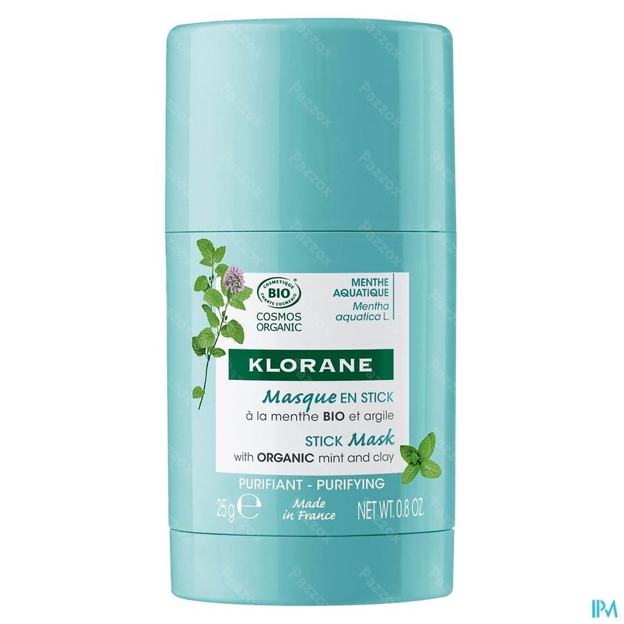 Klorane Visage Menthe Aquatique Masque Stick 25g