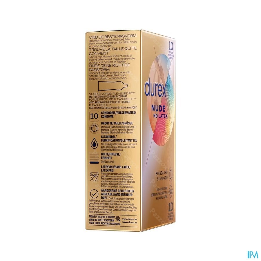 Durex Nude No Latex Preservatifs 10 Pieces