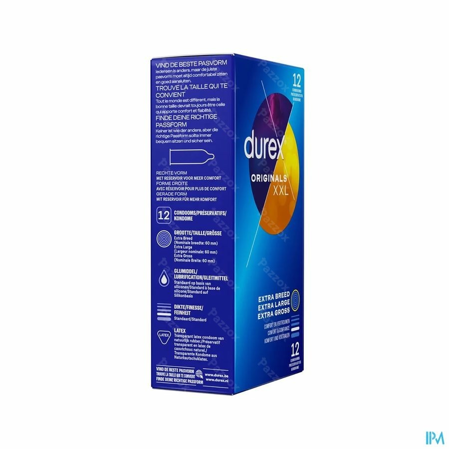 Durex Originals XXL Préservatifs 12 Pièces