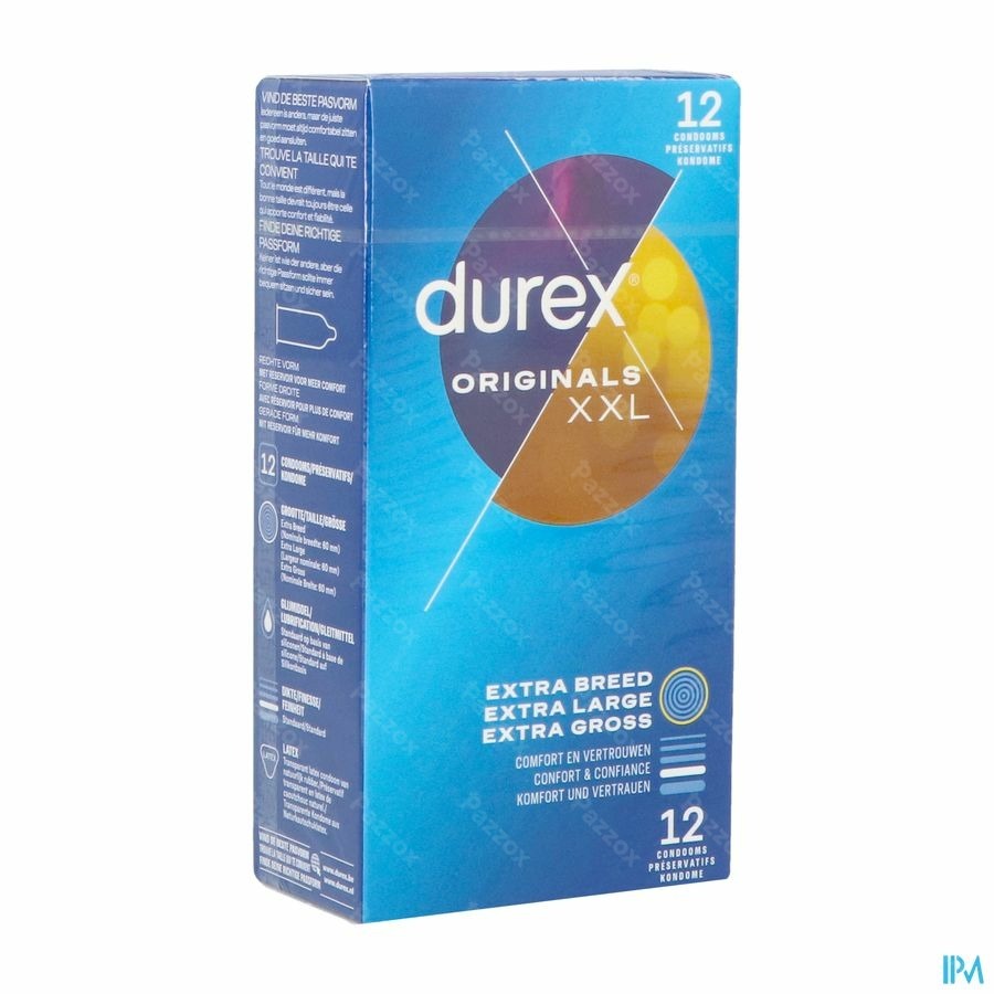 Durex Originals XXL Préservatifs 12 Pièces