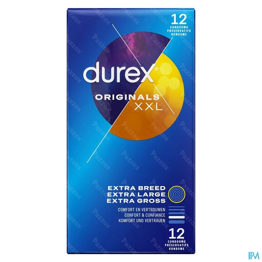Durex Originals XXL Préservatifs 12 Pièces