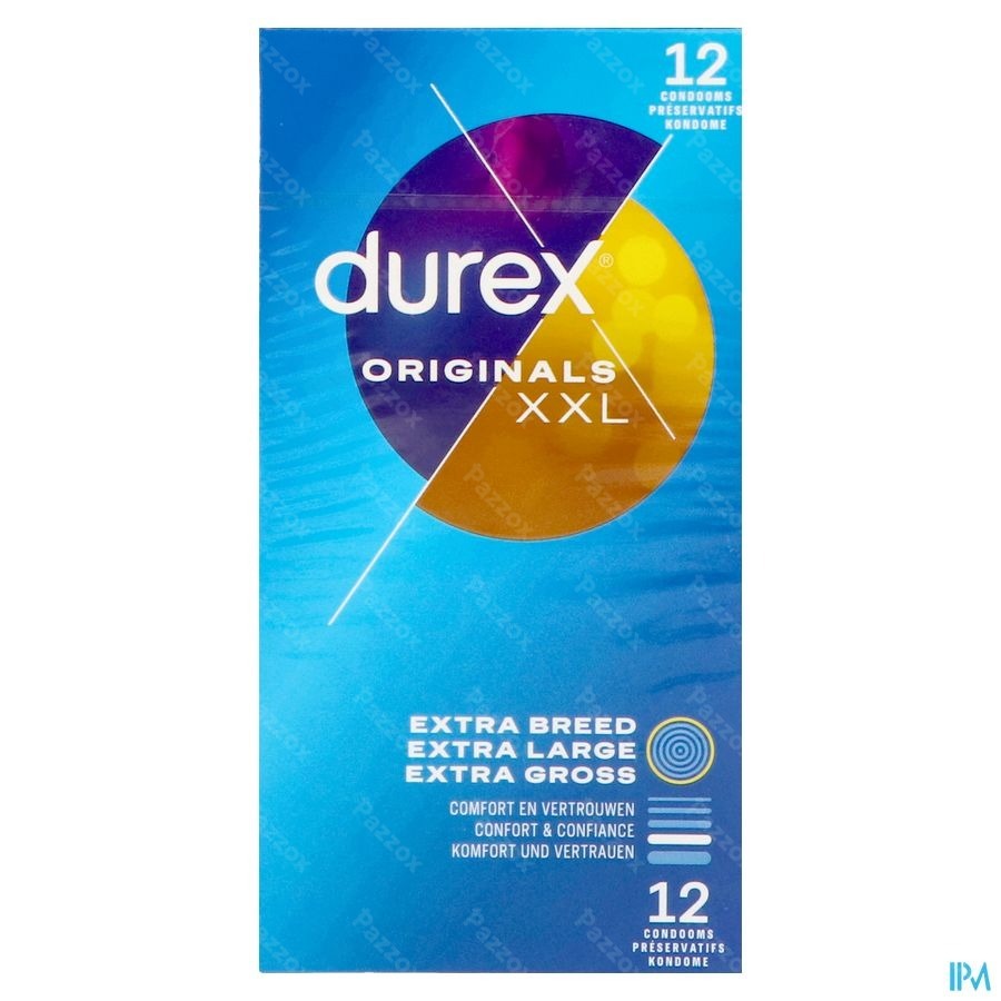 Durex Originals XXL Préservatifs 12 Pièces
