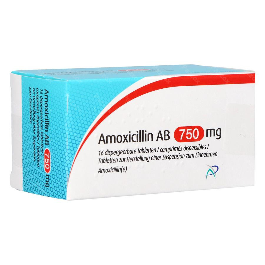 Amoxicillin Ab 750mg Comp Disp. 16 X 750mg