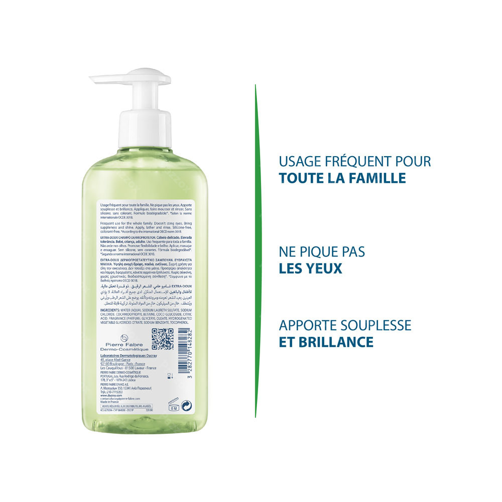 Ducray Extra Doux Sh Dermo-protecteur 400ml Nf