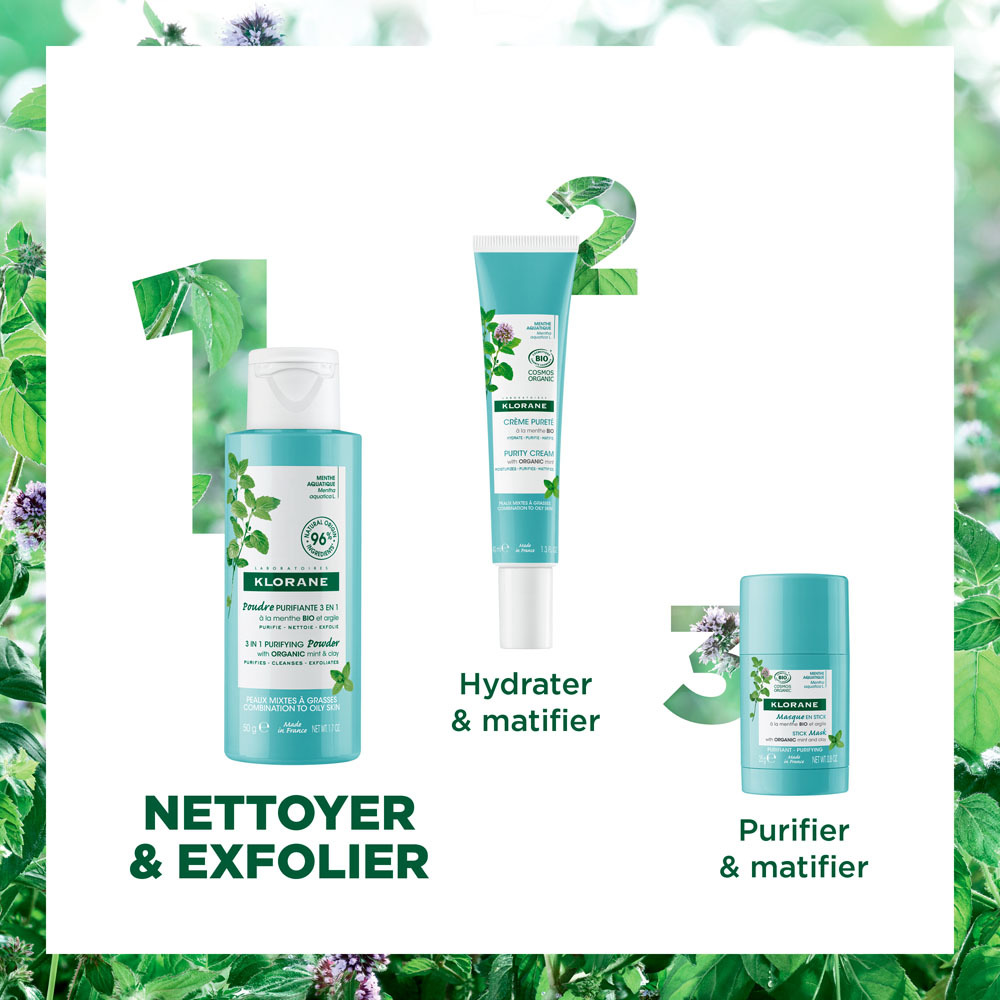 Klorane Visage Menthe Aquatique Poudre Purif. 50g