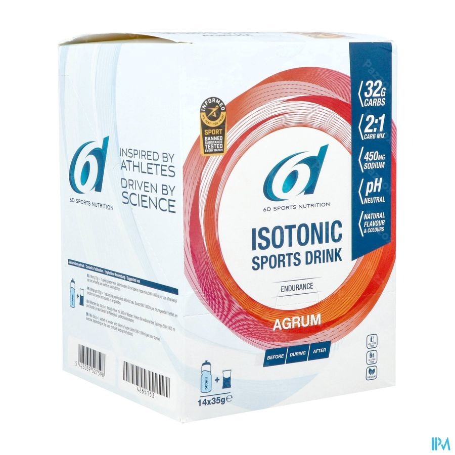 6d Isotonic Sports Drink Agrum Pdr Sach 14x35g