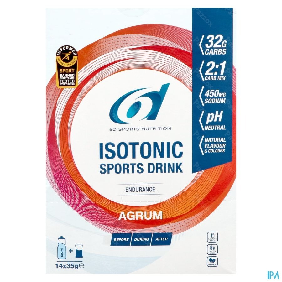 6d Isotonic Sports Drink Agrum Pdr Sach 14x35g