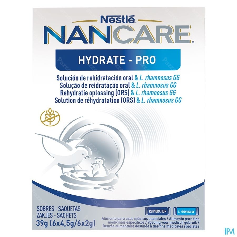 Nan Care Hydrate-Pro ORS & LGG Baby Poudre 6x4,5g et 6x2g