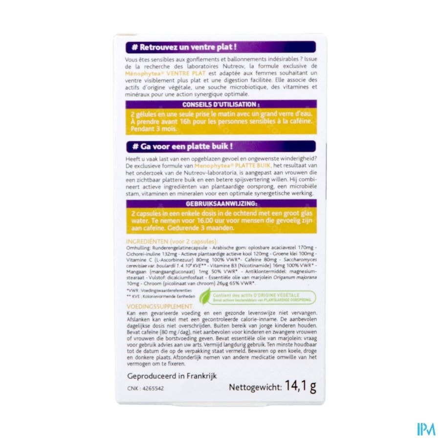 Menophytea Silhouette Ventre Plat Boite Comp 30