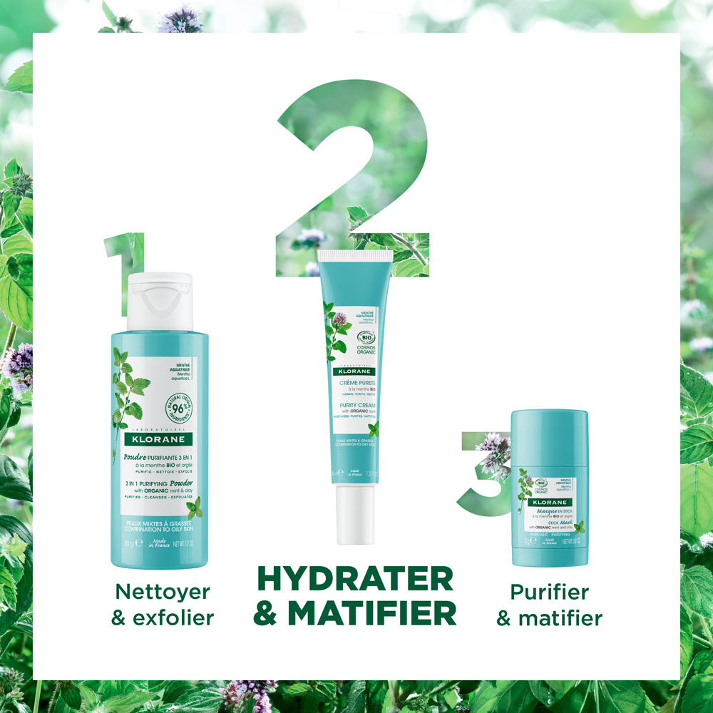 Klorane Visage Menthe Aquatique Creme Purete 40ml