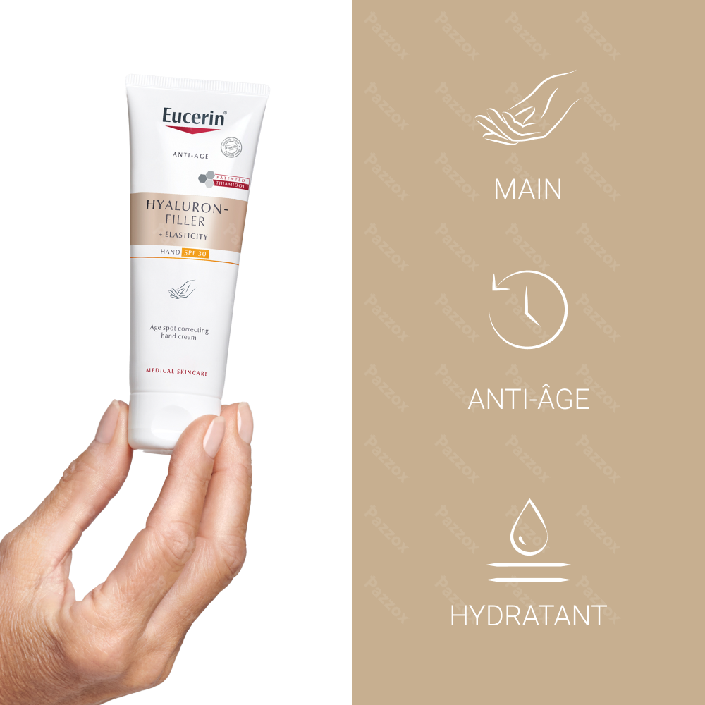 Eucerin Hyaluron-Filler + Elasticity Crème Mains Anti-Taches et Anti-Age SPF30 75ml