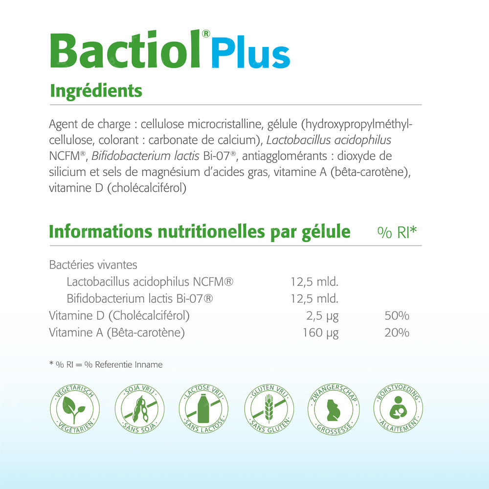 Metagenics Bactiol Plus 120 Gélules 