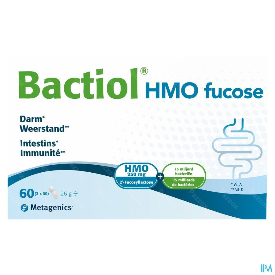 Metagenics Bactiol Hmo Fucose Complément Alimentaire Probiotiques 60 Capsules