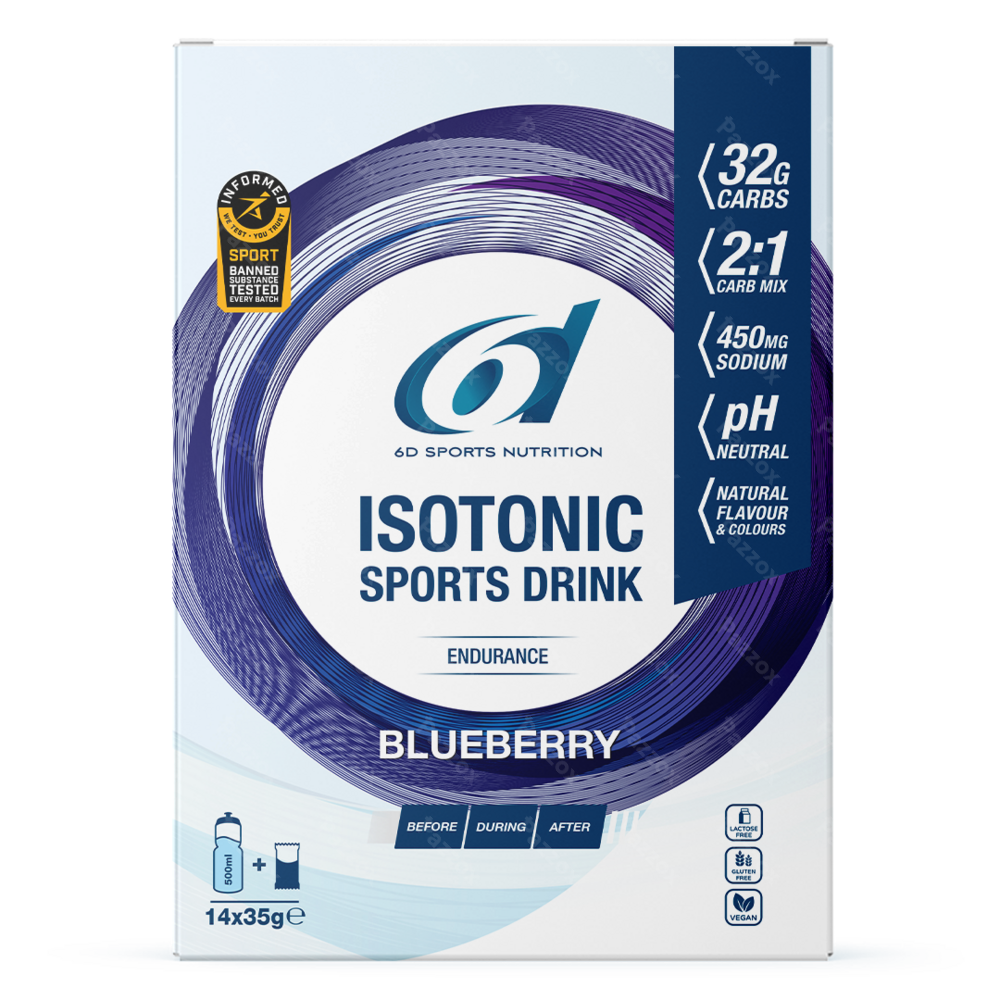6d Isotonic Sports Drink Blueberry Pdr Sach 14x35g