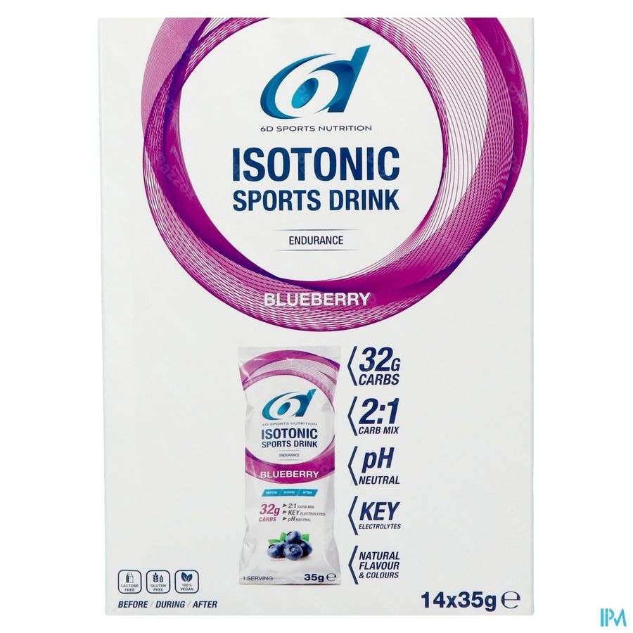 6d Isotonic Sports Drink Blueberry Pdr Sach 14x35g