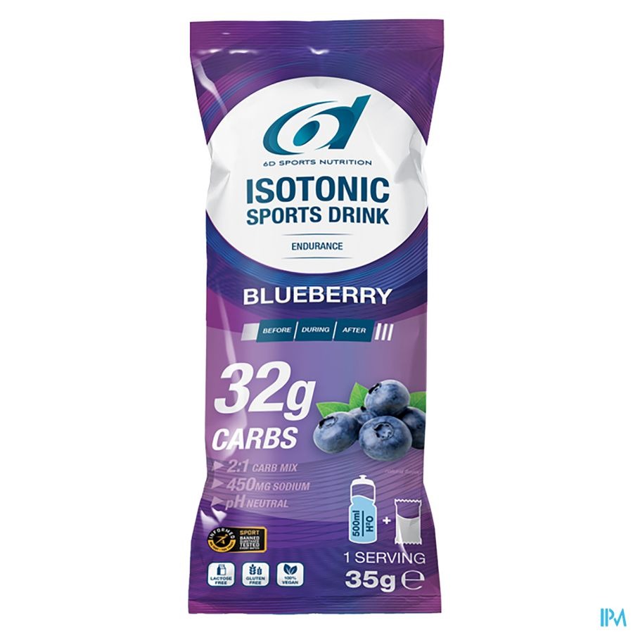 6d Isotonic Sports Drink Blueberry Pdr Sach 14x35g