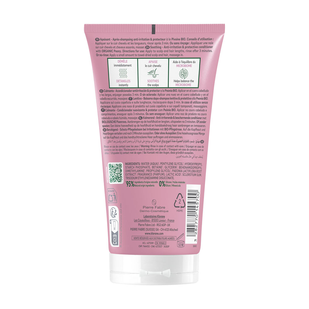 Klorane Apres Shampoo Pivoine Bio 150ml
