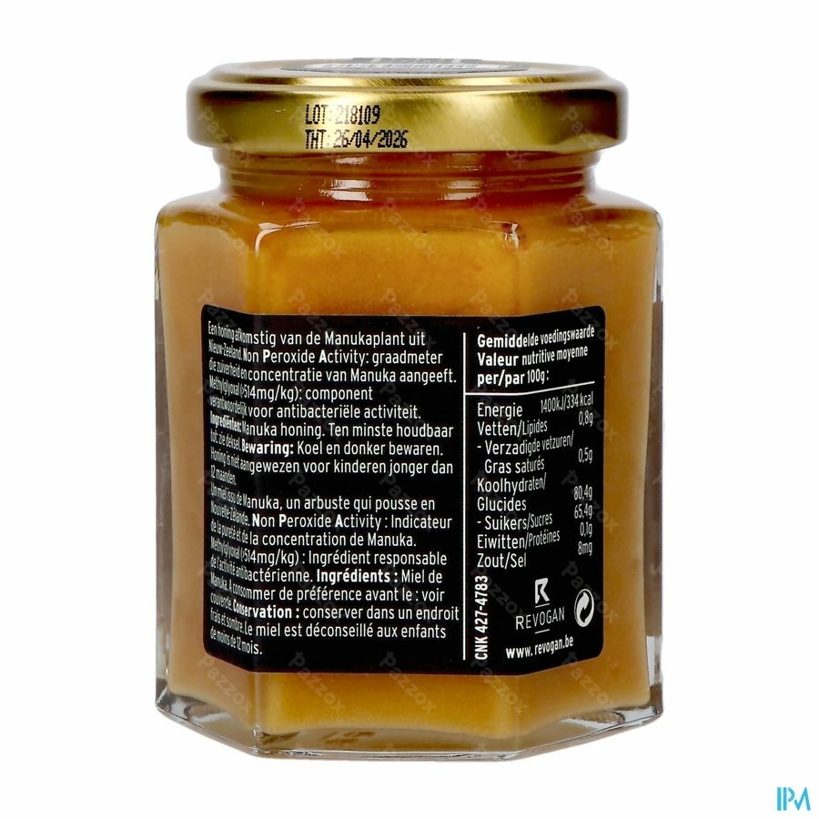 Miel Manuka Npa15+/mg0514 Solide 250g Revogan