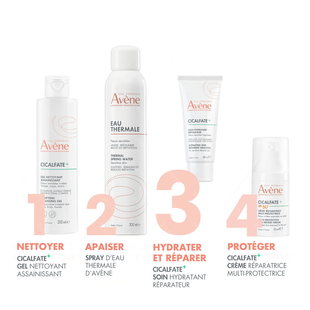 Avène Cicalfate+ Soin hydratant réparateur, Post acte, Peau sensible fragilisée 40ml