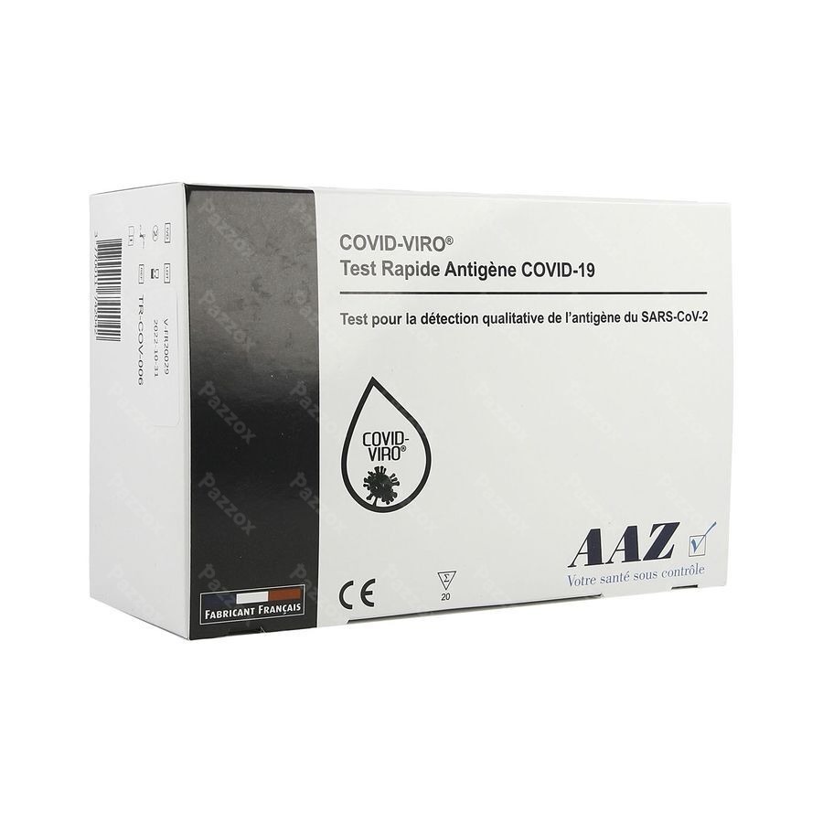 Covid-viro Test Rapide A/gene Covid-19 Sach 20 Aaz