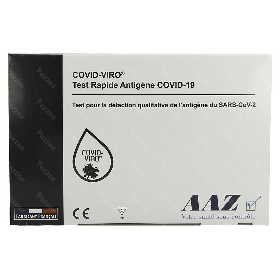 Covid-viro Test Rapide A/gene Covid-19 Sach 20 Aaz