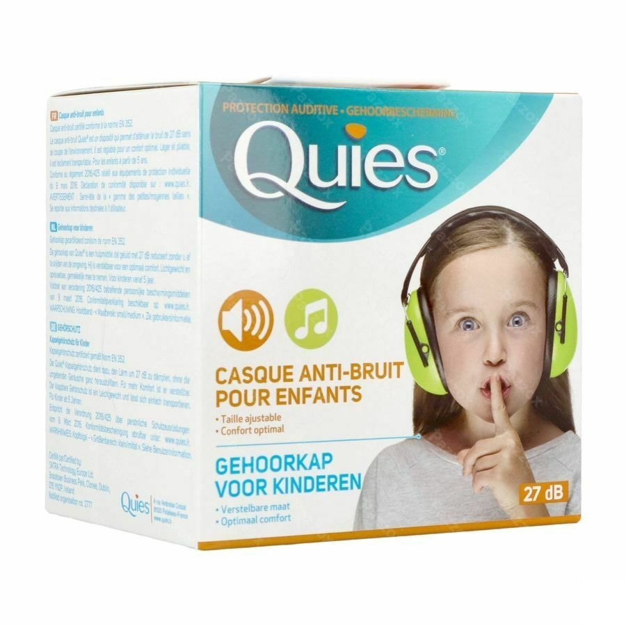 Quies Casque A/bruit Enfants Vert