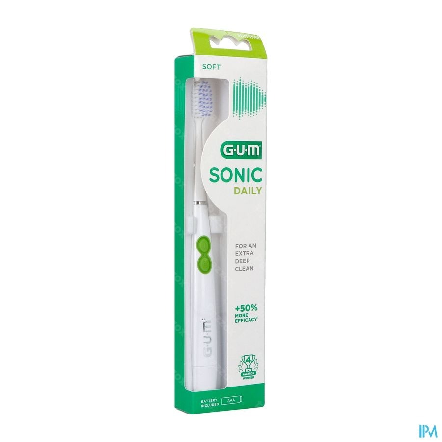 Gum Sonic Daily Brosse Dents Pile Blanche