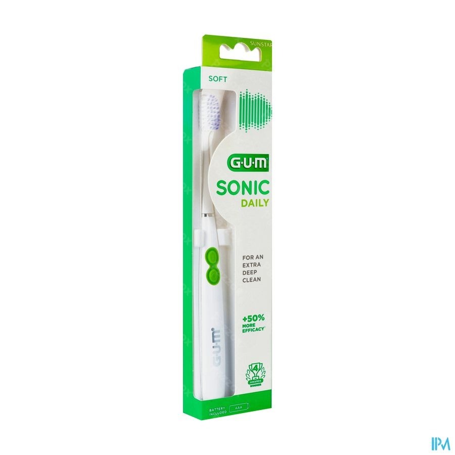 Gum Sonic Daily Brosse Dents Pile Blanche