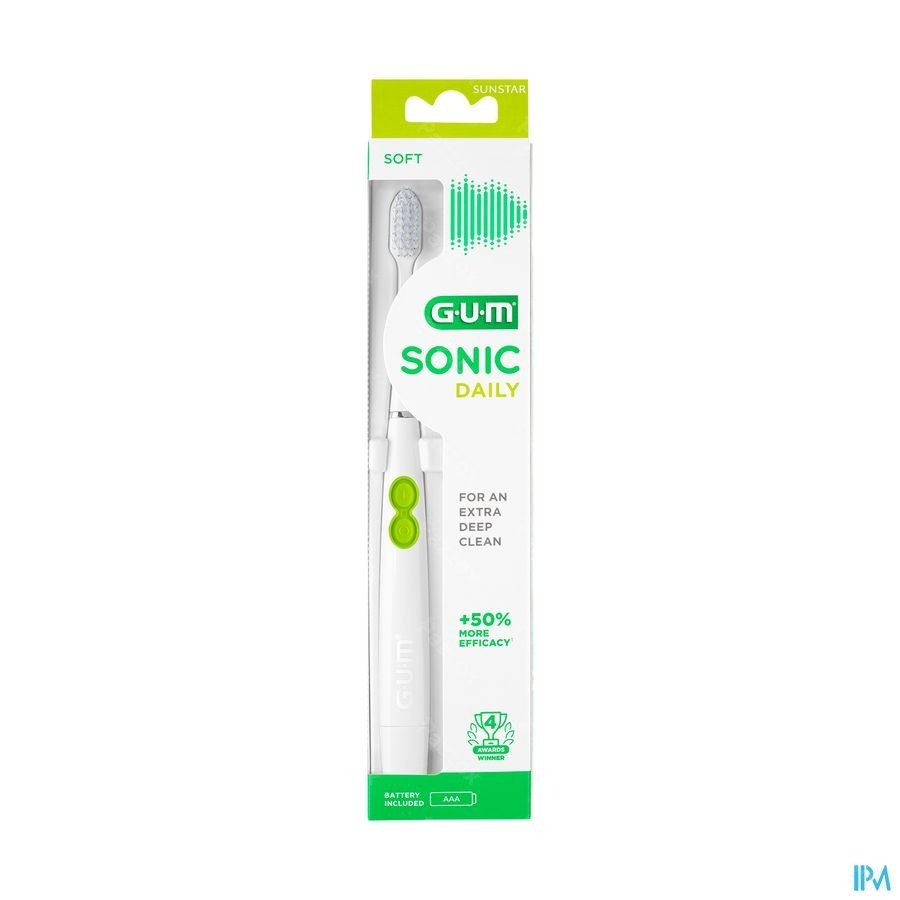 Gum Sonic Daily Brosse Dents Pile Blanche