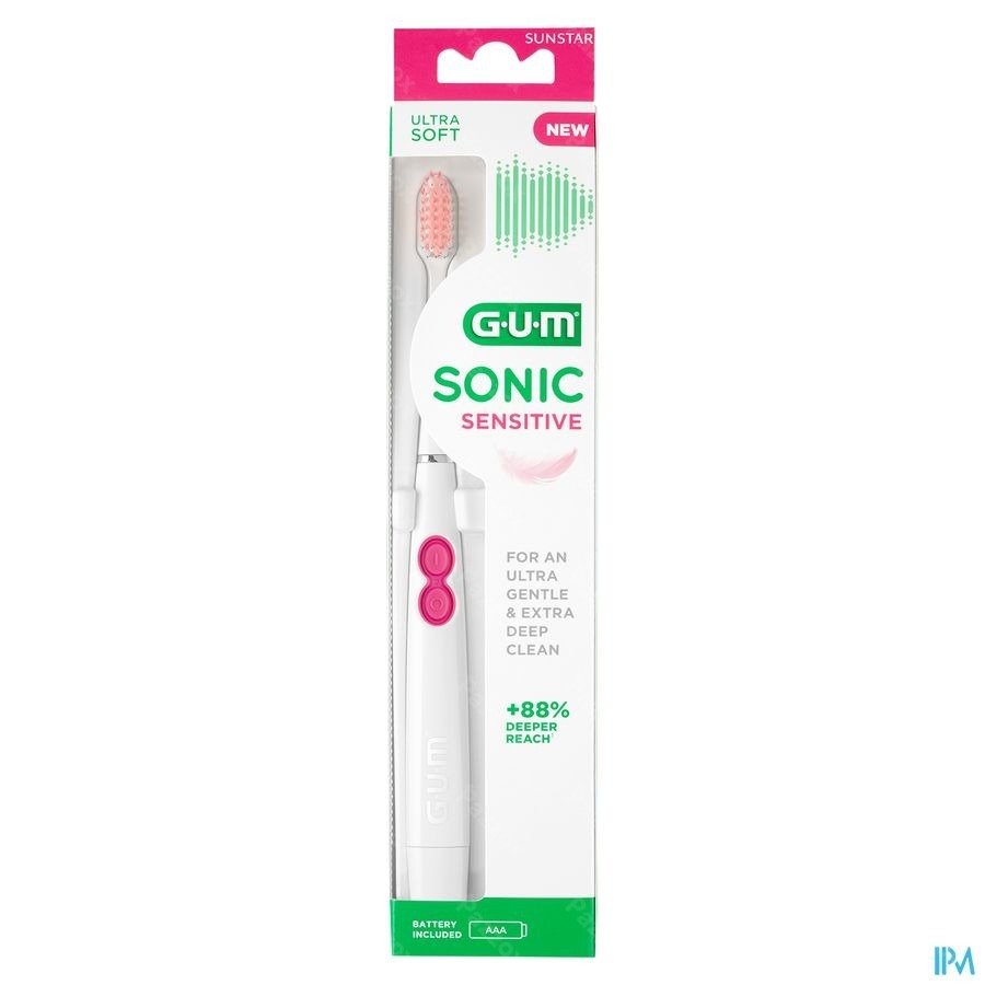 Gum Sonic Sensitive Brosse Dents Pile 4101mpk