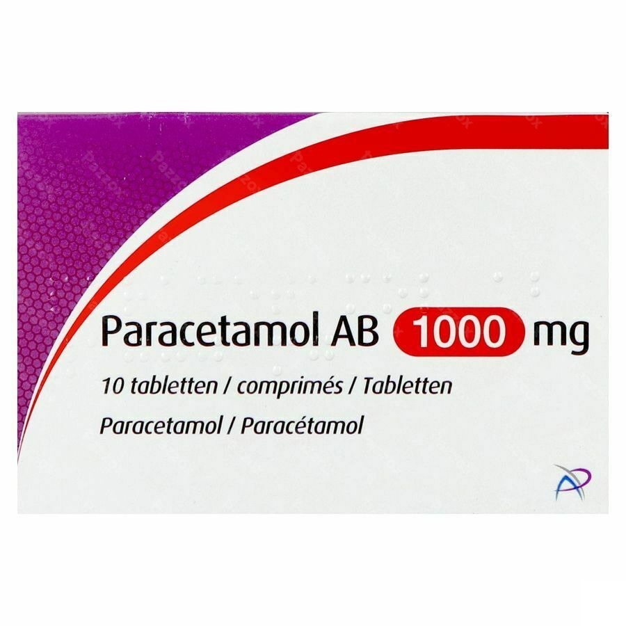 Paracetamol AB 1000mg 10 Comprimés