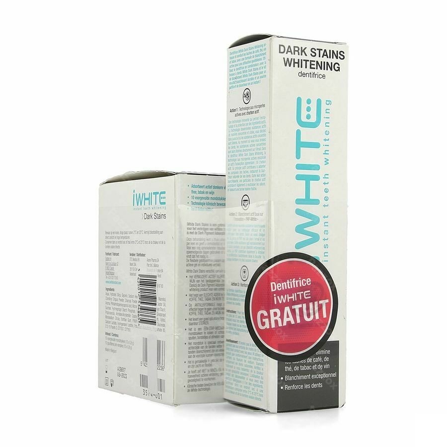 Iwhite Dark Stains 10 + Dentifrice Whitening 75ml