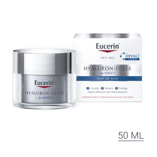 Eucerin Hyaluron-Filler 3x Effect Soin De Nuit Anti Age et Anti Rides 50ml