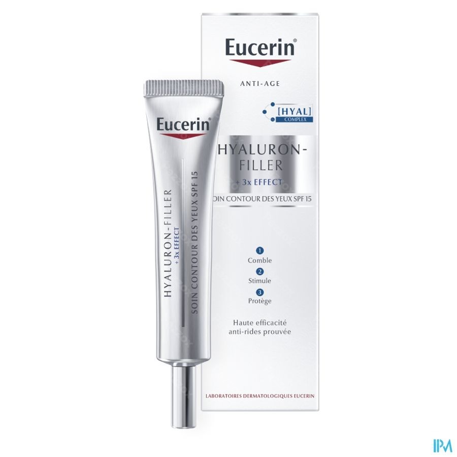 Eucerin Hyaluron-Filler 3x Effect Soin Contour Des Yeux Spf 15ml