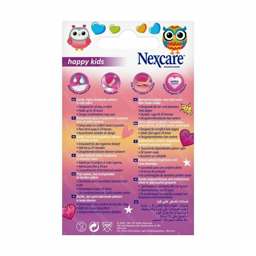Nexcare Happy Kids Girls 20