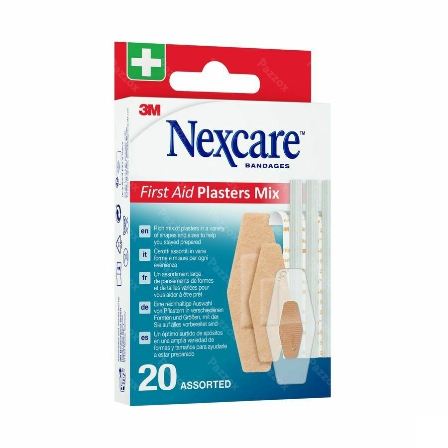 Nexcare First Aid Plasters Mix 20
